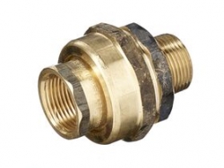 Hose Barrel Union M/F Brass t/s 3/4 hose - used to connect/disconnect