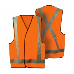 Hi Vis Orange Vest for Rail Large