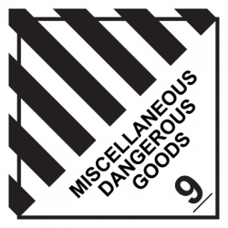 Hazardous Chemical Labels Perforated Miscellaneous Dangerous Goods 9 100mm x 100