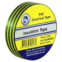 ELECTRICALTAPE - GREEN/YELLOW 18MM X 20M