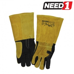 Paws Black Kevlar Stirched Welding Gloves, BossSafe