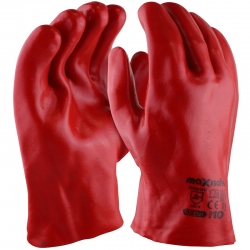 Glove - Red PVC  Gauntlet - 45cm long