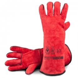 Heavy duty welding glove 40cm pair - Left/Left Red
