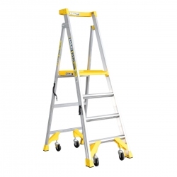 4 step  P170 Job Station Ladder 1.2m 170kg - Aluminium