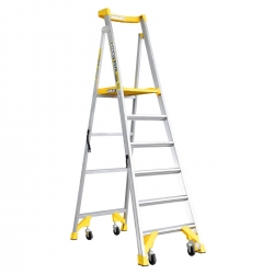 6 step P170 Job Station Ladder 1.8M 170kg - Aluminium