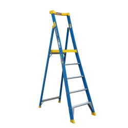Ladder Platform 5 step 1.5m 170kg Ladder - Fibreglass
