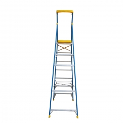 Ladder Platform 7 step 2.1m 170kg Ladder - Fibreglass
