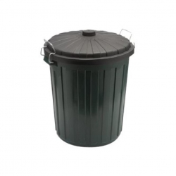 75L Green Garbage Bin Plastic with Lid - heavy duty