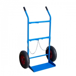 Gas Bottle Trolley with Pneumatic Wheels (GBR002) - Holds up to 2 x G Size Gas C