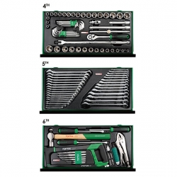 120PCS Professional Mechanical Tool Set W/6-Drawer Tool Chest - Metric / AF