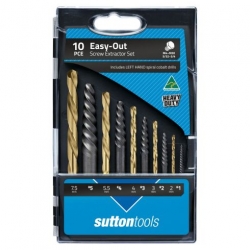 Sutton Easy-Out Screw Extractor Set 10 Piece - Left Hand Cobalt Drills