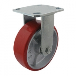 Castor 150mm Fixed Red Poly
