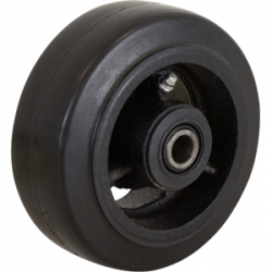 125mm Rubber Tyred Cast Iron Centred Wheel | 1/2" Axle Diameter (RT5547-50)