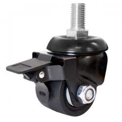75mm Low Profile Threaded Castor With Brake (S3005B)