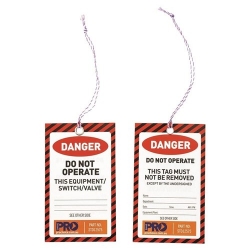 Pro Choice Safety Gear Safety Tag -125mm x 75mm Danger (PACK 100)