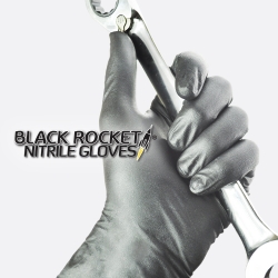 Black Rocket Nitrile Disposable Gloves Box 100 - Small