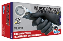 Black Rocket Nitrile Disposable Gloves Box 100 - Large