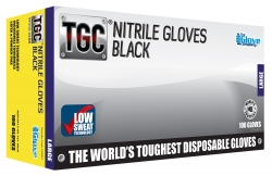 TGC Work Gear Black Nitrile Box 100 Small