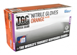 TGC Work Gear Orange Nitrile Box 100 X-LARGE