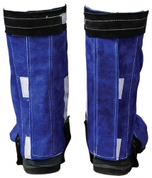 Spats - PROMAX BLUE Leather Hook & Loop Fastening