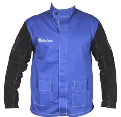PROMAX BLUE FR with Leather Sleeves - X-Large